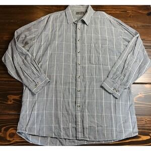 Siegfried & Roy Shirt, Mens Size XL Tall, Gray Tan Black, Button Up, Long Sleeve